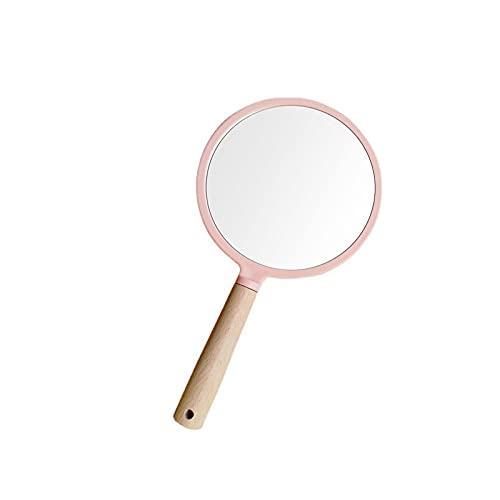 Portable Wooden Makeup Mirror with Handle - Small & Cute Travel Mirror for Men & Women | Perfect for Home, Travel, and Salon Use