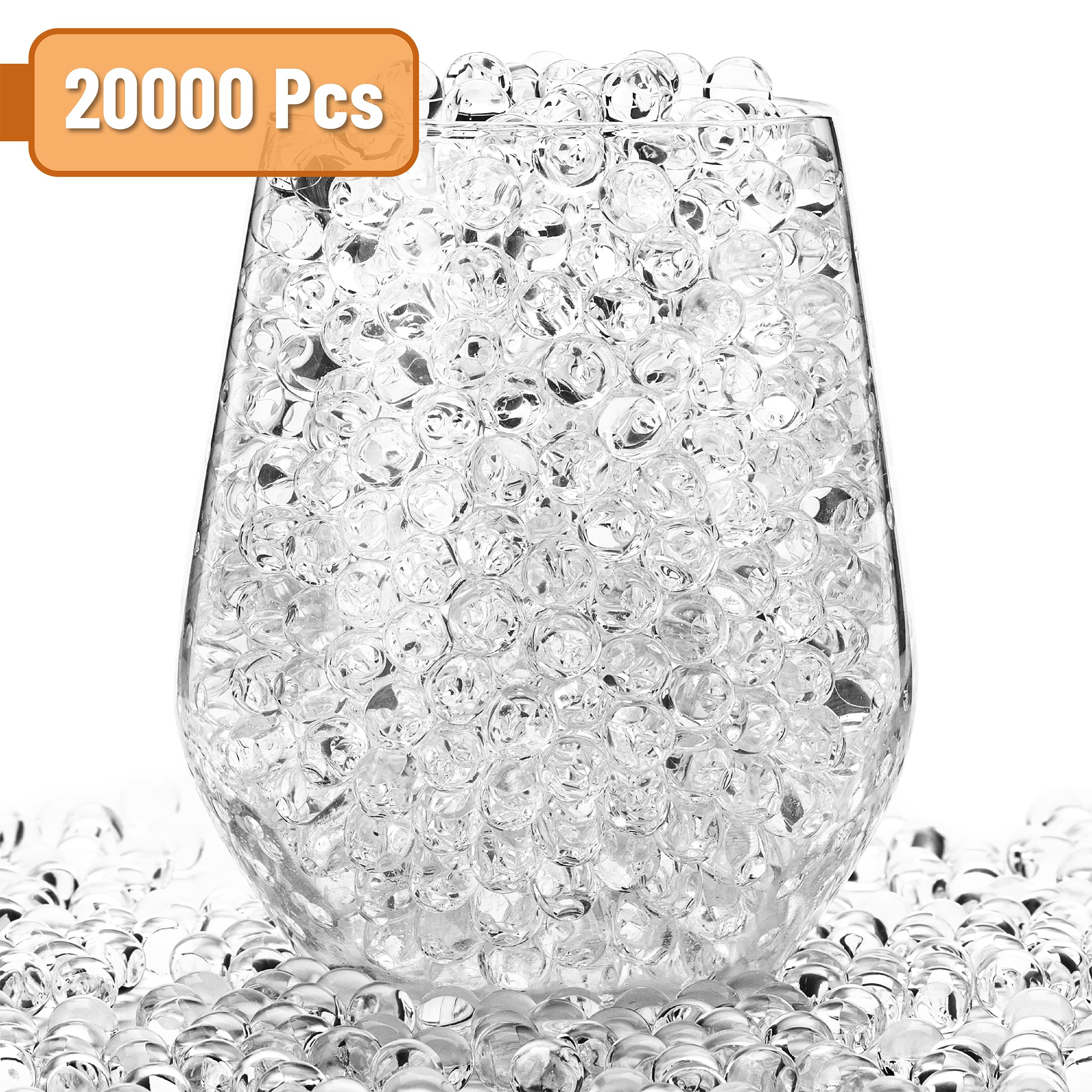 Mr. Pen Clear Water Beads - 20,000 Non-Toxic Water Gel Beads for Vases, Plants, Floral Arrangements & Sensory Play - Perfect for Home Decor, Weddings & Kids Activities