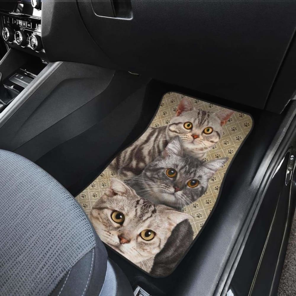 Premium American Shorthair Cat Car Floor Mats - Non-Slip, Waterproof Pet Accessories for Cat Lovers | Perfect for Sedans, SUVs & Road Trips with Pets