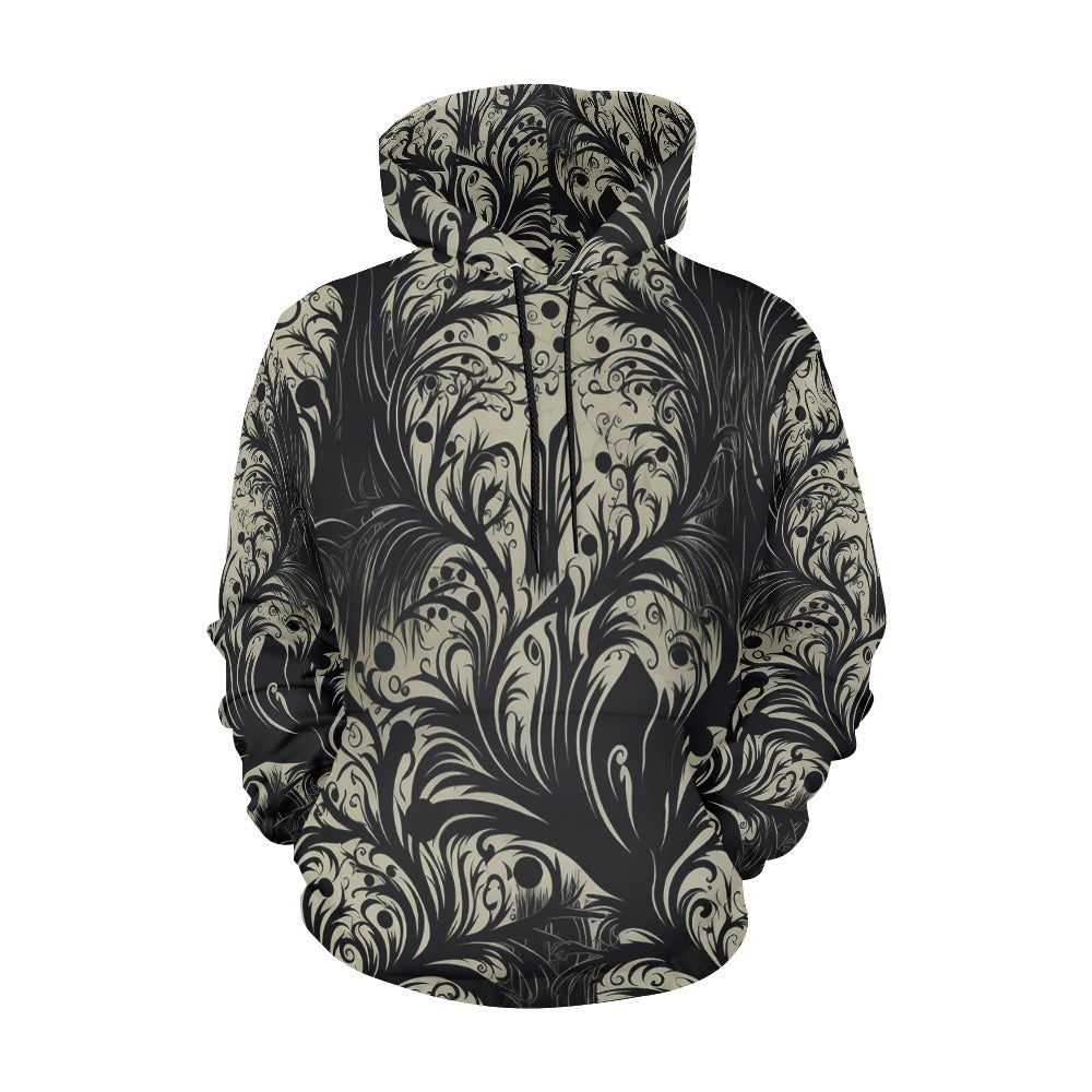 Gothic Style Hoodie for Men & Women - Dark Aesthetic Pullover with Unique Design | Perfect for Halloween, Cosplay, and Alternative Fashion