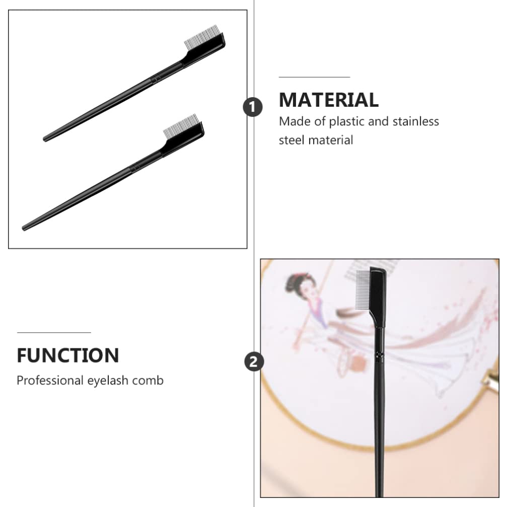 FOMIYES 3-Piece Eyebrow Comb & Eyelash Separator Set - Mascara Applicator, Lash Comb, Eyelash Grooming Brush for Women - Perfect for Salon, Travel & Home Makeup Routine