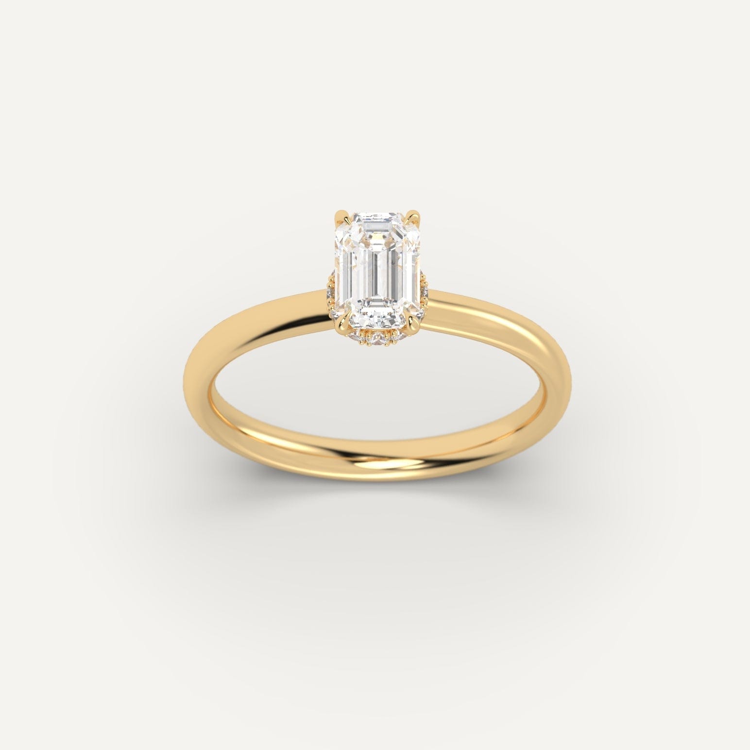 1 Carat Emerald Cut Diamond Ring - Elegant Solitaire Engagement Ring for Women, Perfect for Proposals, Anniversaries & Special Occasions
