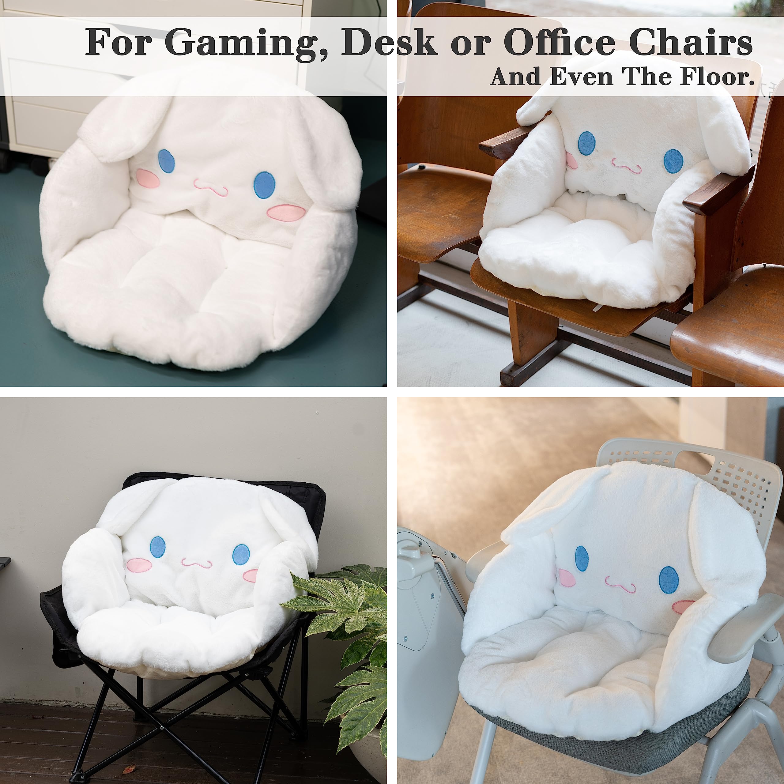 Juju Cinnamon Roll Plush Cushion - Soft & Comfy Chair Pillow for Desk, Floor & Gaming Chairs - Kawaii Room Decor & Gaming Accessories - Perfect for Bedroom, Office & Gaming Room Comfort