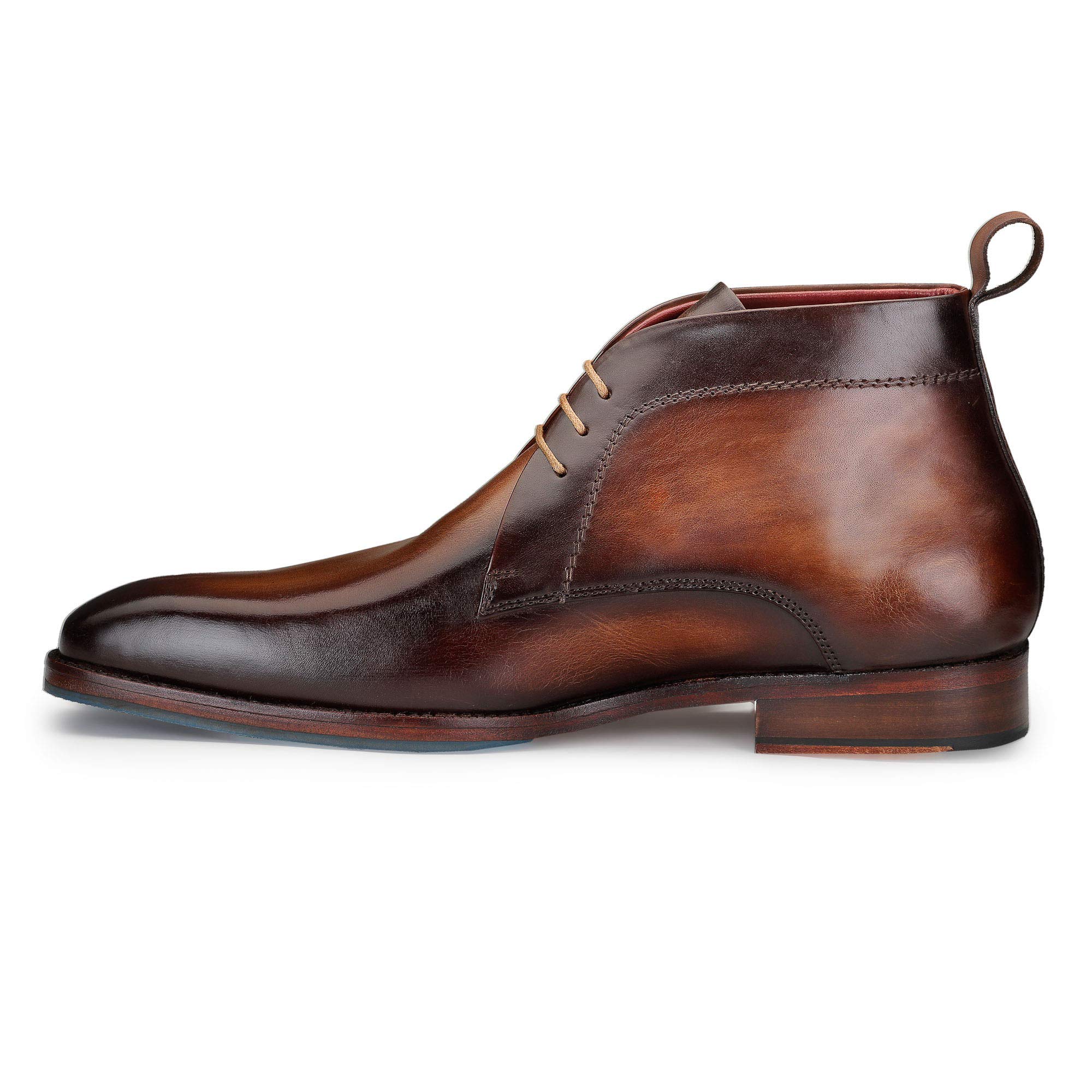 Men’s Modern Classic Calfskin Leather Chukka Boots - Comfortable & Stylish Ankle Boots for Casual & Business Wear - Perfect for Office, Date Night & Outdoor Activities