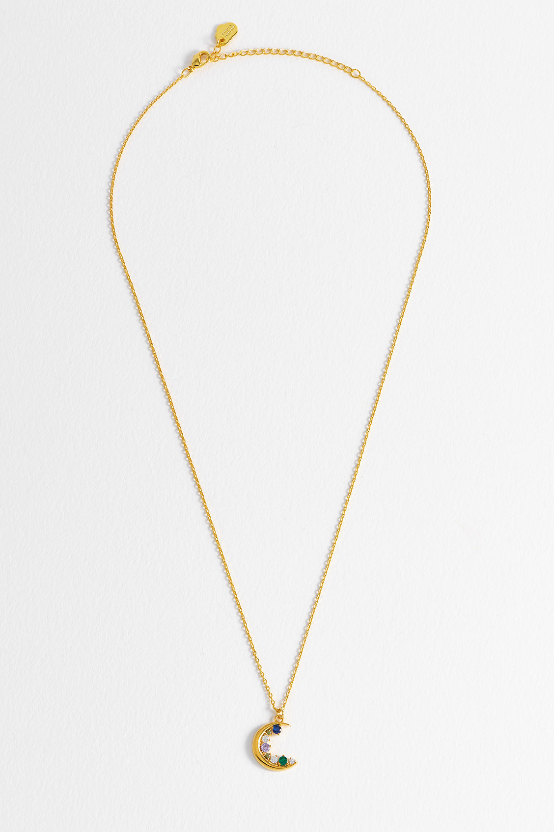 CZ Moon Pendant Necklace - 925 Sterling Silver Elegant Celestial Jewelry for Women - Perfect for Date Night, Birthday Gifts & Everyday Wear