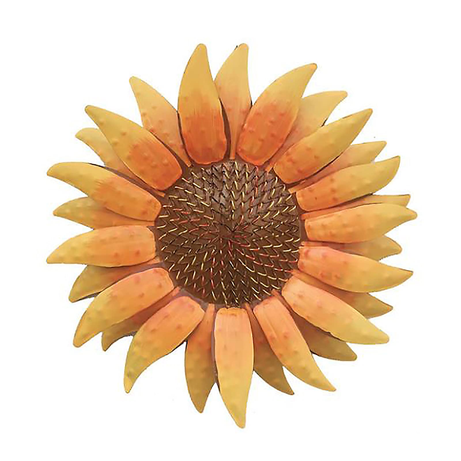 Vintage Yellow Metal Sunflower Wall Decor - 12.2in Hanging Art for Living Room & Kitchen