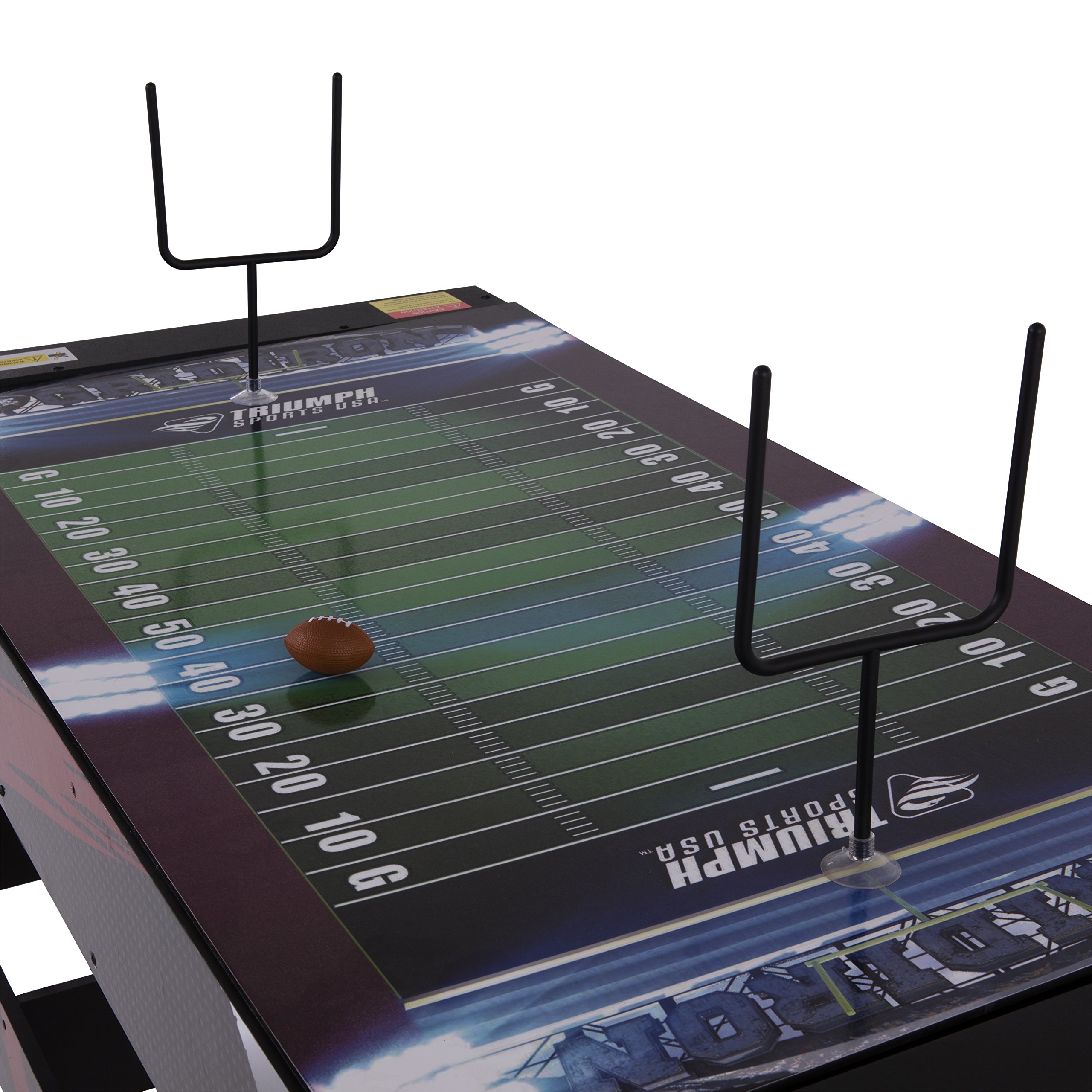 TRIUMPH SPORTS USA 4-in-1 Rotating Swivel Multi-Game Table - Air Hockey, Billiards, Table Tennis & Foosball - Black/White (23.75