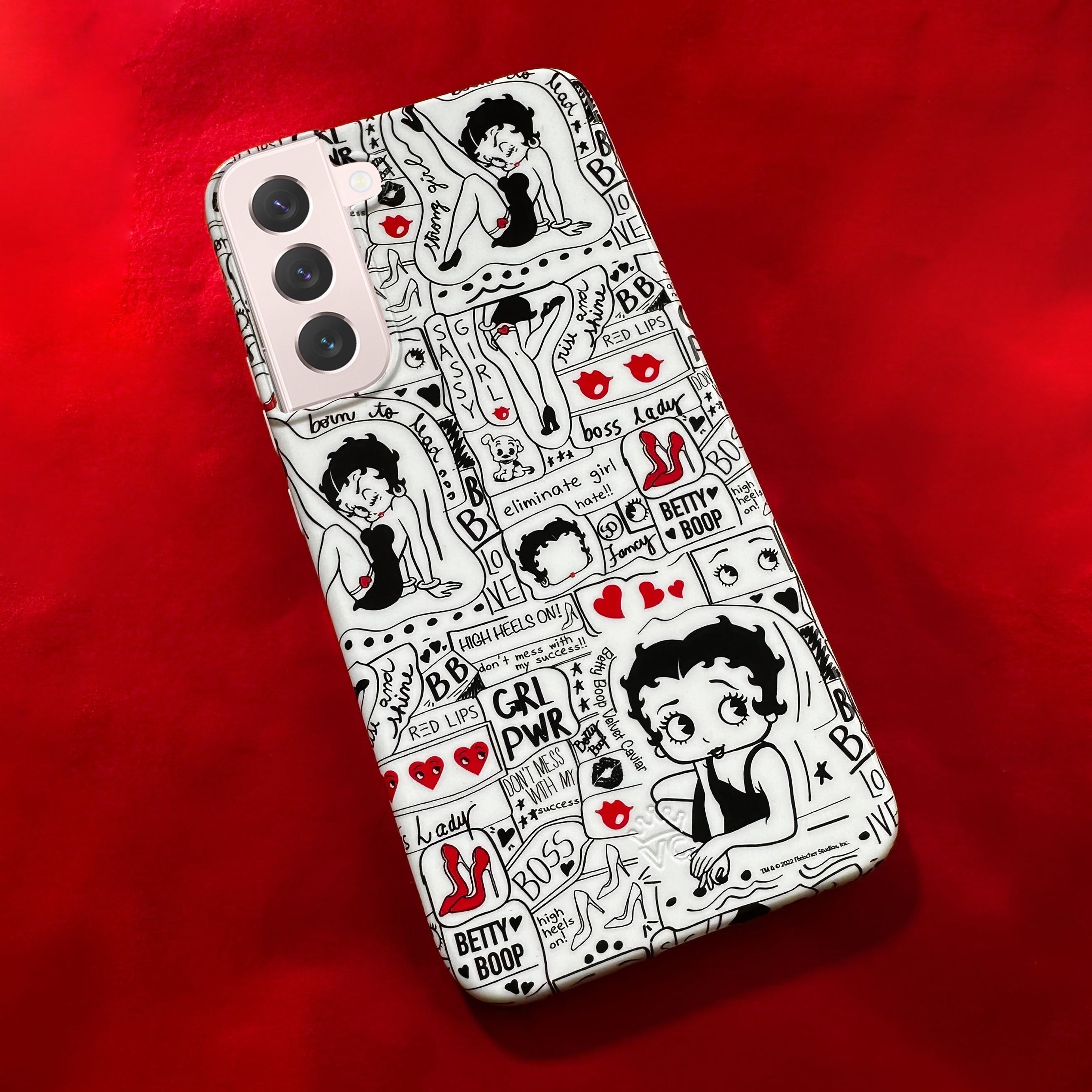 Betty Boop Girl Power Samsung Phone Case - Trendy Protective Cover for Samsung Galaxy S21/S20/Note 20 - Perfect Gift for Women & Girls - Office, School, Travel Accessory