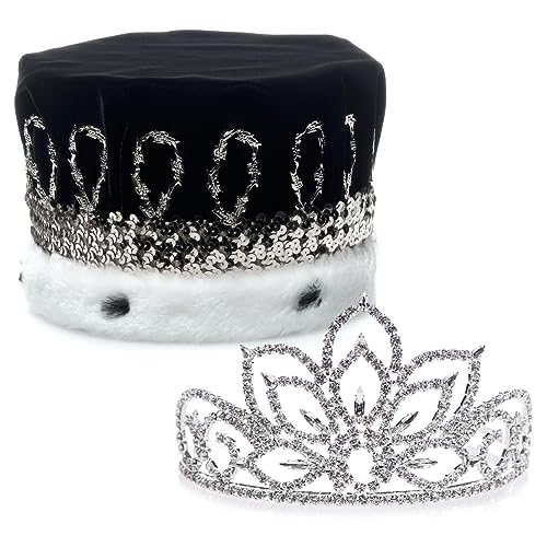 Black with Silver Trim Crown