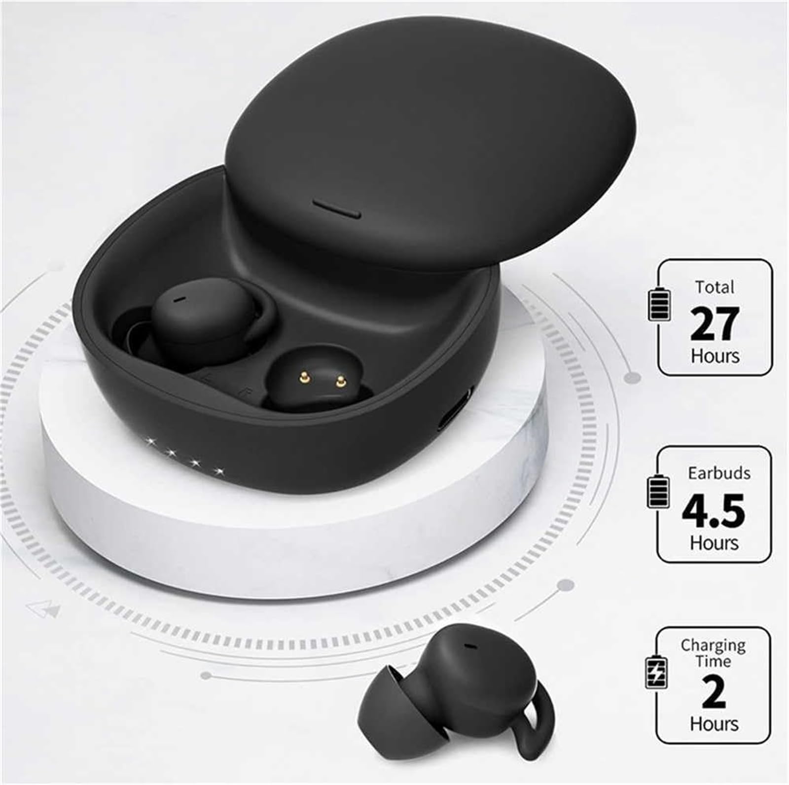 2024 Wireless Sleep Earbuds for Side Sleepers - Invisible Noise Cancelling Earphones with Comfort Fit | Perfect for Travel, Meditation & Nighttime Relaxation