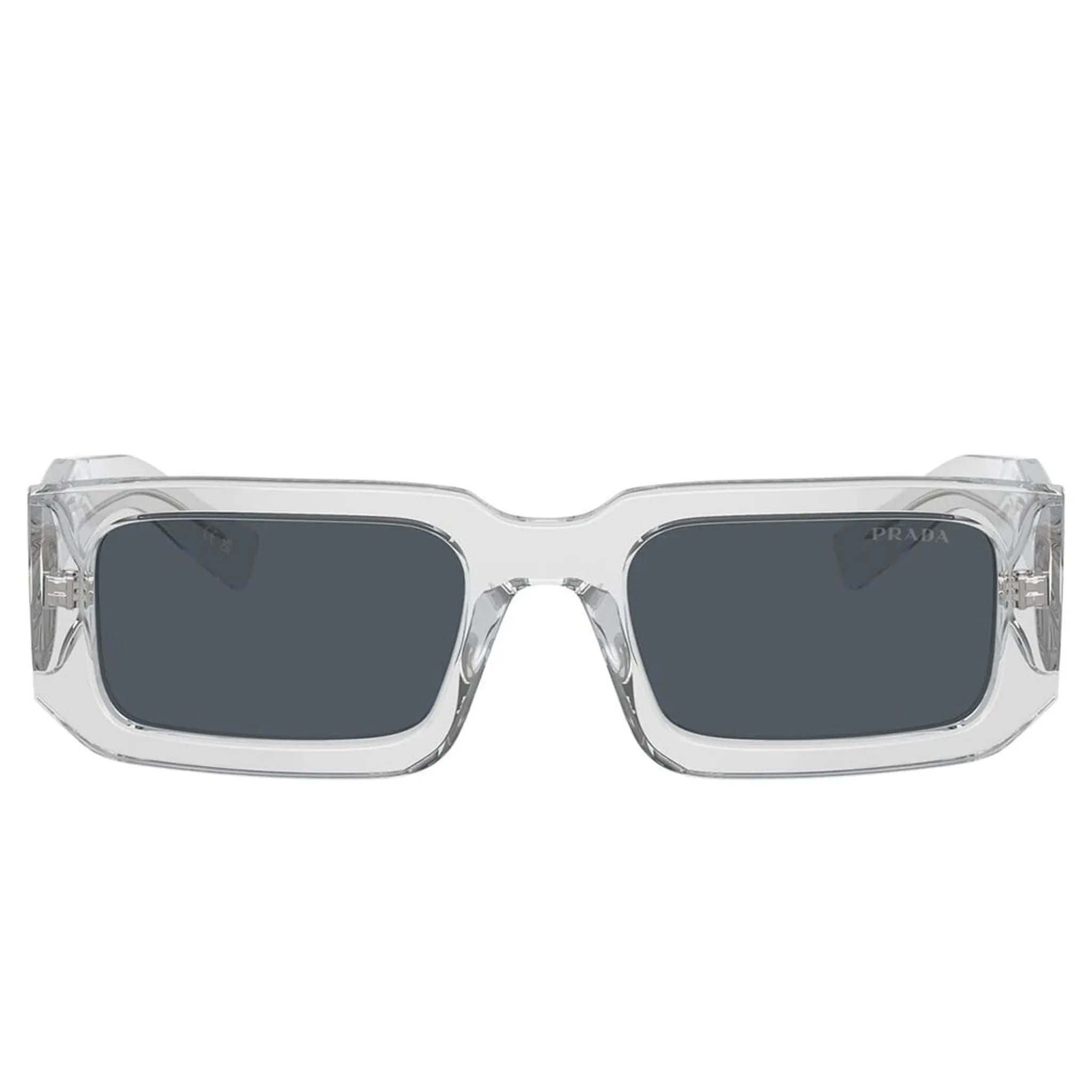 Prada PR 06YS 12R09T Transparent Grey Sunglasses for Women - Luxury Designer Shades for Fashion & Sun Protection - Perfect for Beach, Driving & Outdoor Activities
