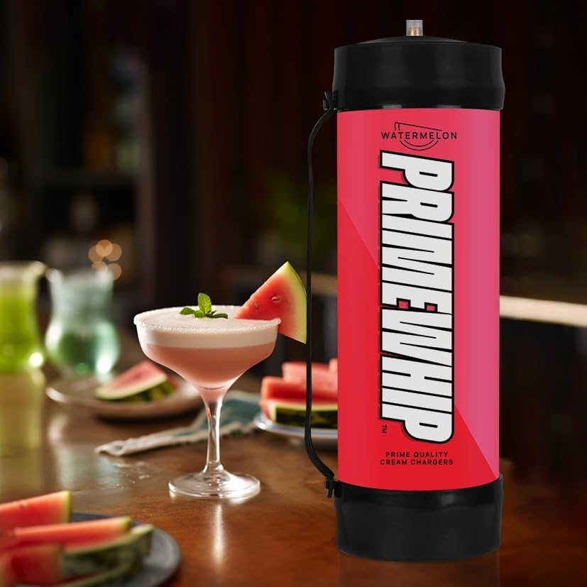 Prime Whip Saturn XL 2000G Ultra Pure Whipped Cream Charger - 99.95% Food Grade Nitrous Oxide Canisters (2 Pack) for Professional Desserts, Coffee Toppings & Cocktail Mixing
