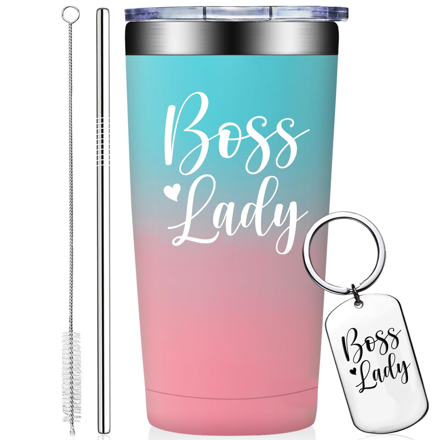 Grifarny 20 oz Boss Lady Mug Tumbler - Inspirational Gifts for Women, Perfect for Birthday, Christmas & Boss Day - Ideal for Office, Home & Workplace Motivation