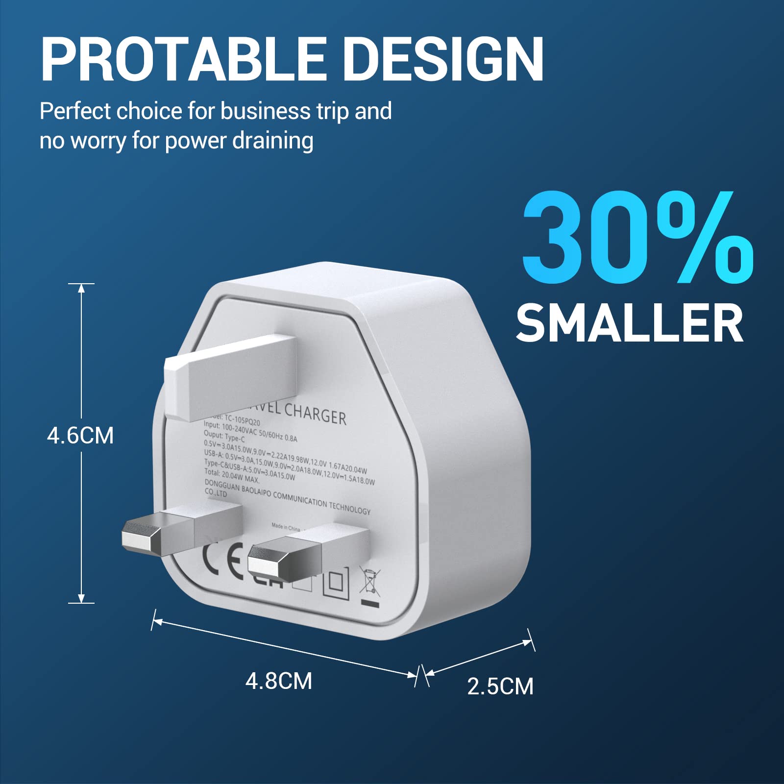 Avoalre 20W PD3.0 Fast Charger with 2-Port USB C & 2m USB C to Lightning Cable - Compatible with iPhone 14/13/12/11 Pro Max/Mini/XR/XS/SE 2020/8 Plus, iPad Pro & AirPods - Perfect for Home, Office & Travel Charging