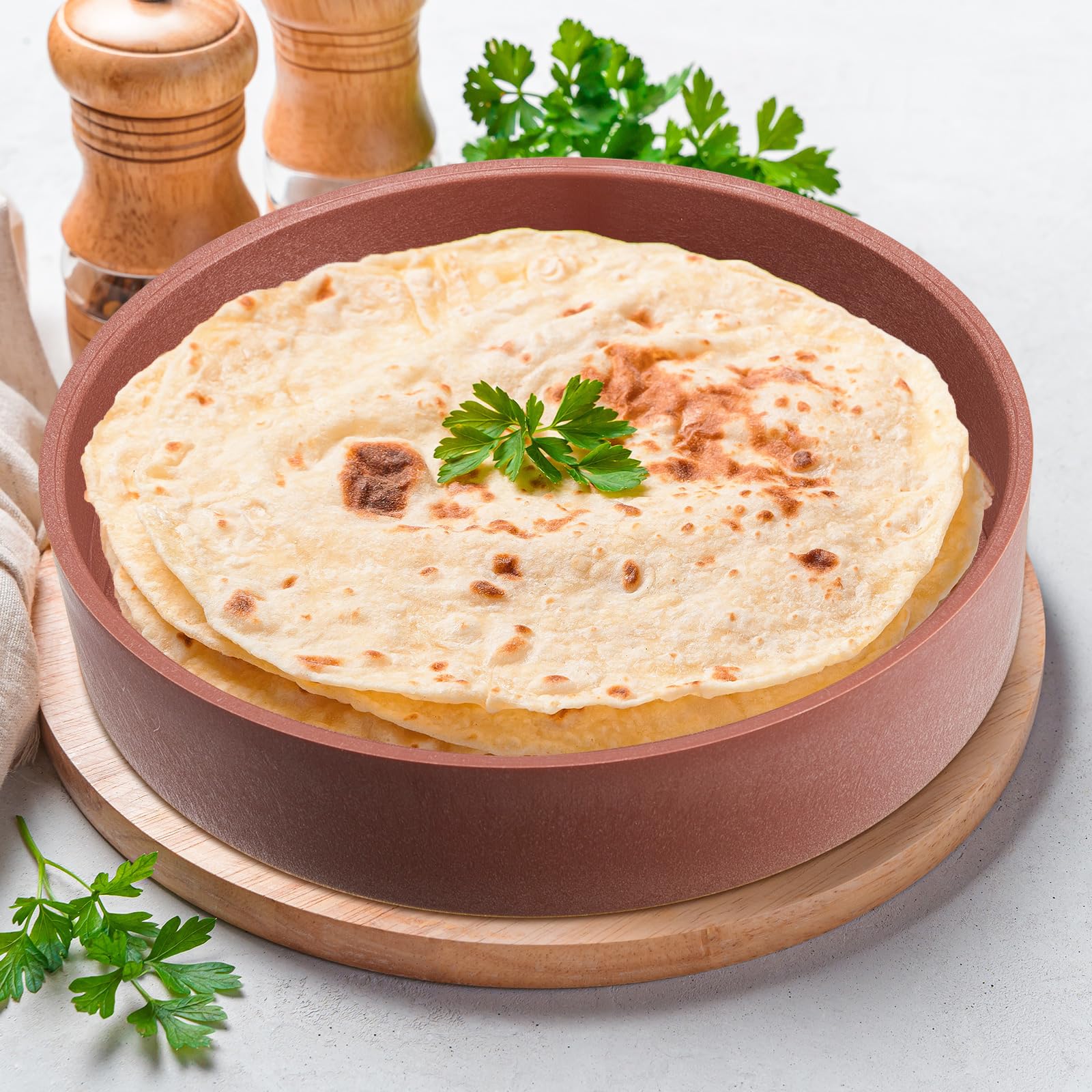 Sabary 4-Piece Tortilla Warmer Set with Lid - Microwave-Safe Plastic Tortilla Holder & Food Storage Container (8.5