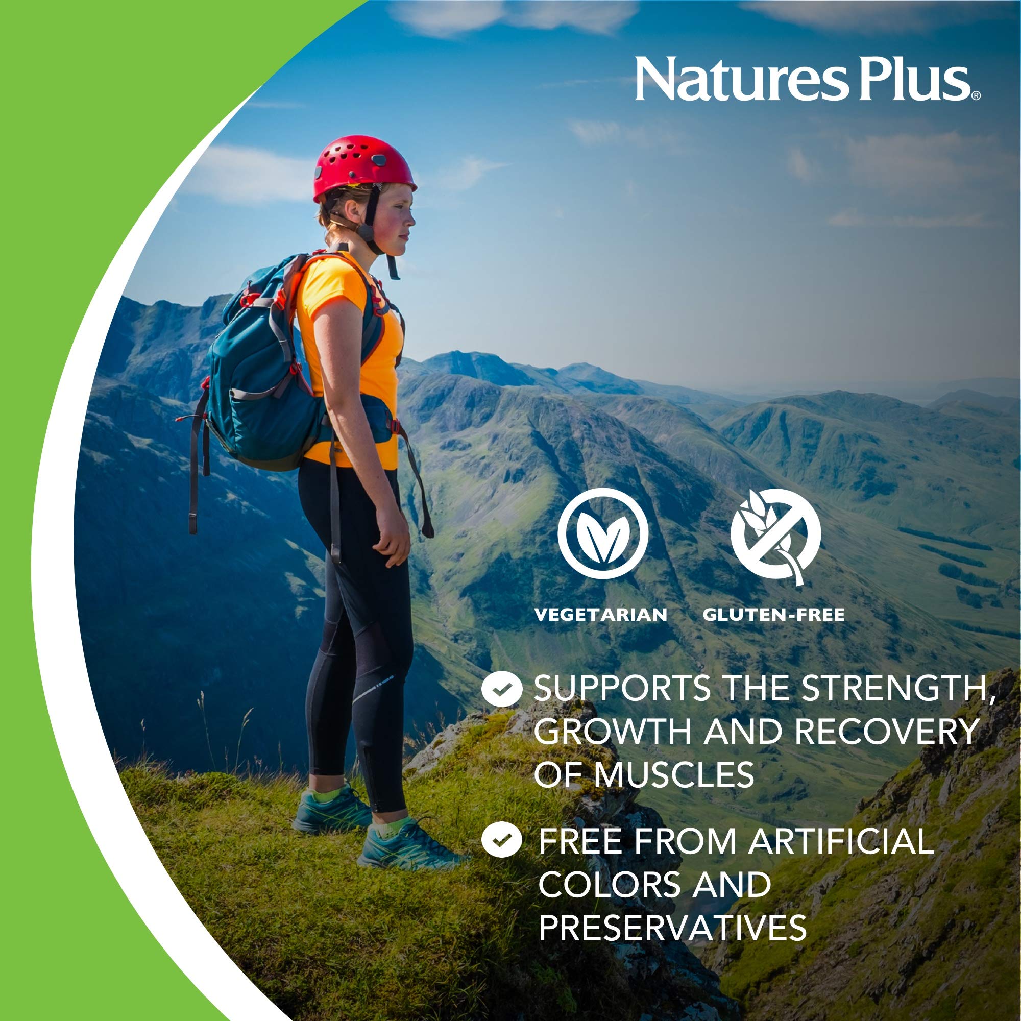 Organic Almond Protein Powder by Natures Plus - 1.04 lbs Unflavored, USDA Certified, Non-GMO, Vegan, No Added Sugar - Supports Muscle Recovery, Vegetarian & Gluten-Free (15 Servings) - Perfect for Post-Workout Shakes, Smoothies & Baking