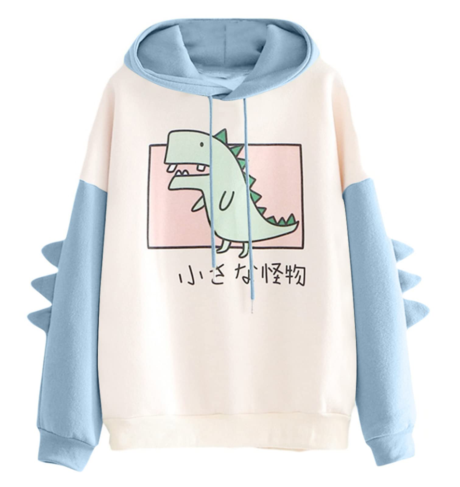 Cute Dinosaur Hoodie for Women - Kawaii Pullover Sweatshirt with Hood - Perfect for Casual Wear, Cosplay & Anime Conventions