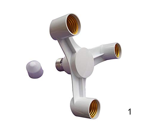 3-in-1 E27 to 3E27 Lamp Base Socket Splitter Adapter Holder for LED Light Bulbs - GHS99 (Color: 1) - Perfect for Home Lighting, DIY Projects & Multi-Bulb Fixtures