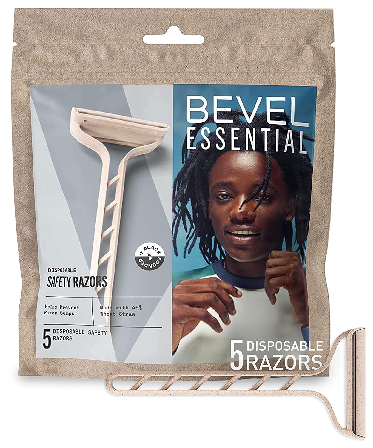 Premium Disposable Safety Razors for Men – Double Edge Stainless Steel Blades Prevent Nicks & Razor Bumps | 5-Pack Travel Essentials | Ideal for Shaving, Grooming & On-the-Go Use