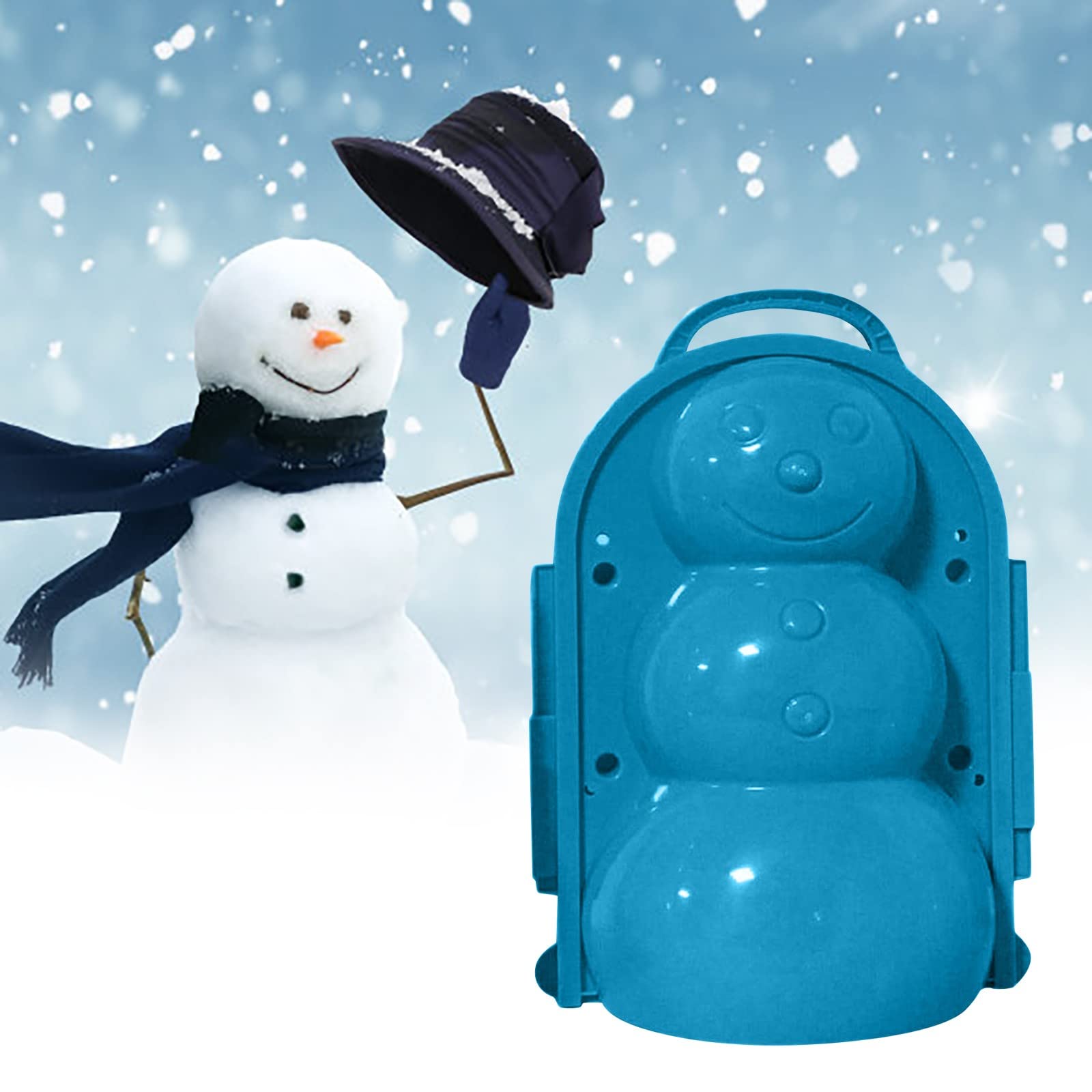 Premium ABS Snowball Maker & Snow Clamp Mold - Winter Outdoor Toy for Kids & Family (Blue) | Build Snowmen, Snowball Fights & Winter Fun Activities