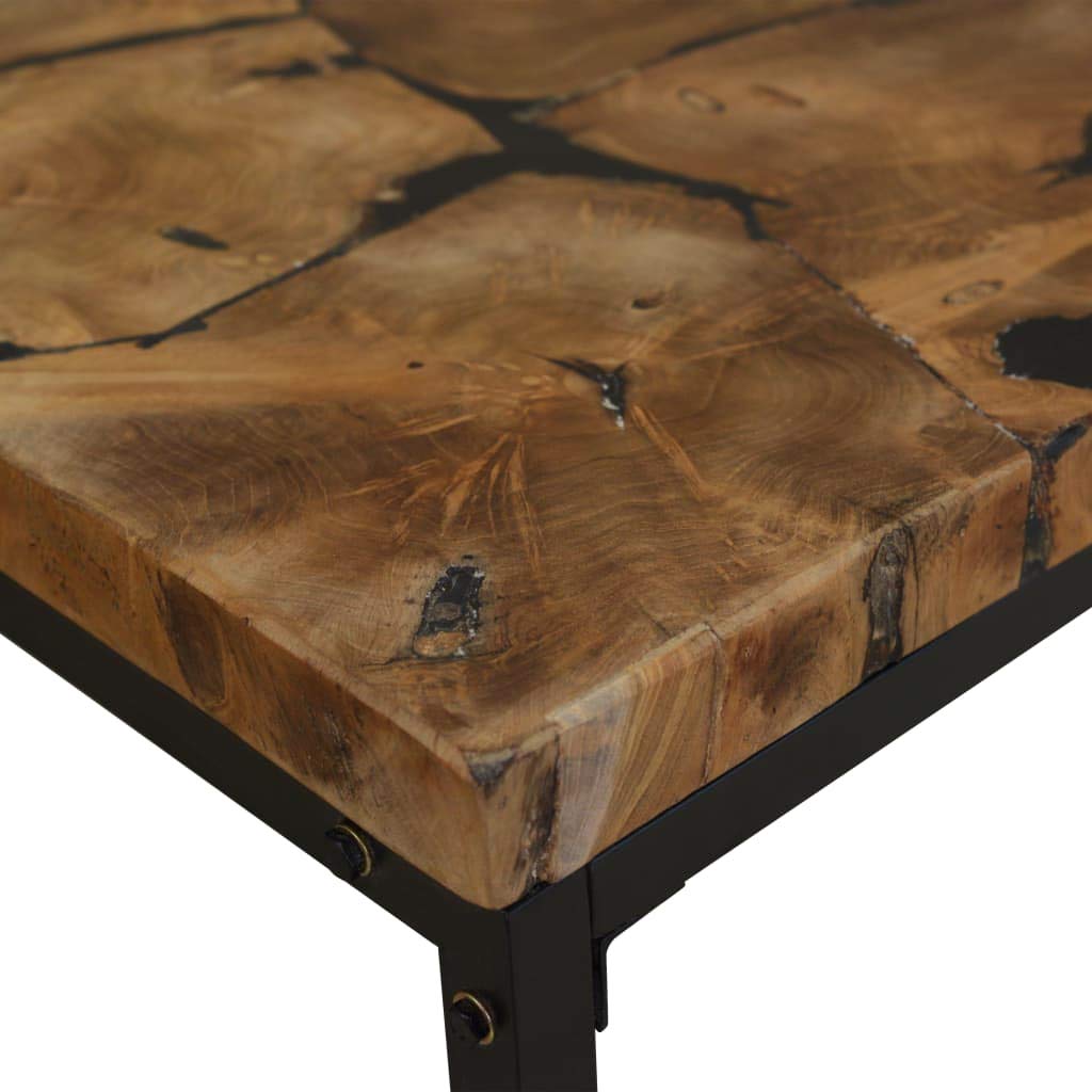 CHARMMA Teak Resin Coffee Table 23.6