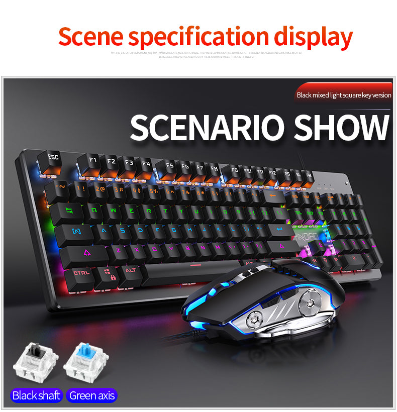 Professional RGB Backlit USB 2.0 Mechanical Gaming Keyboard with 4 Adjustable DPI Mouse - 104 Keys, CE Certified (ZK 4) - Perfect for PC Gaming, Office Work & Streaming Setups