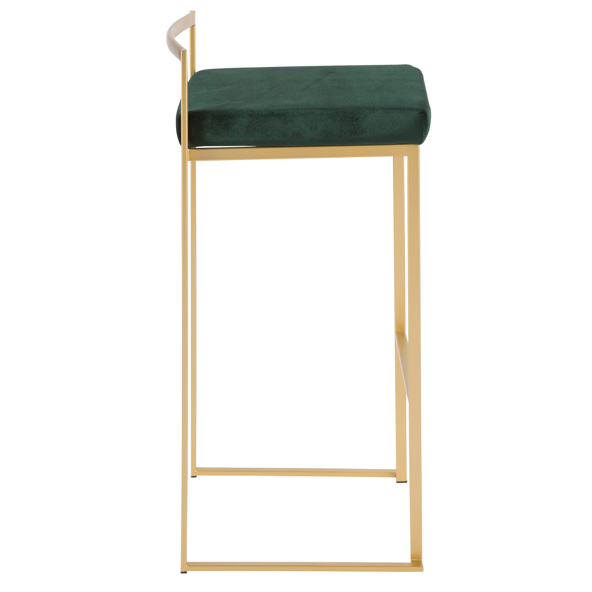 Fuji Stacker Bar Stool Set of 2 - Modern & Durable Bar Chairs for Home, Kitchen Island, or Commercial Use - Perfect for Bars, Restaurants, and Entertainment Spaces