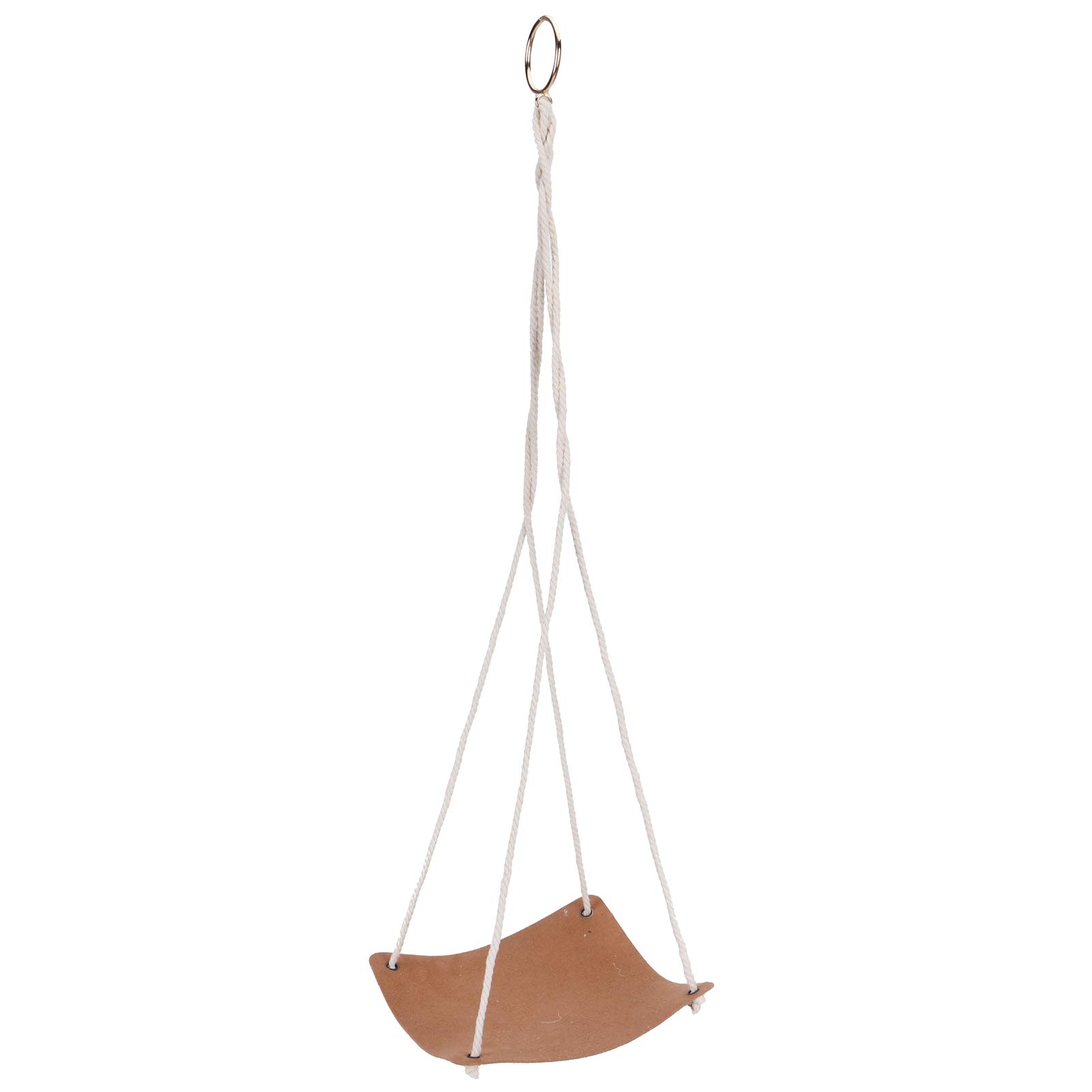 Premium PU Leather Indoor Plant Hanger - 20cm Brown Hanging Planter Rack for Pothos, Spider Plants & Succulents | Stylish Home & Garden Decor for Living Room, Bedroom or Balcony