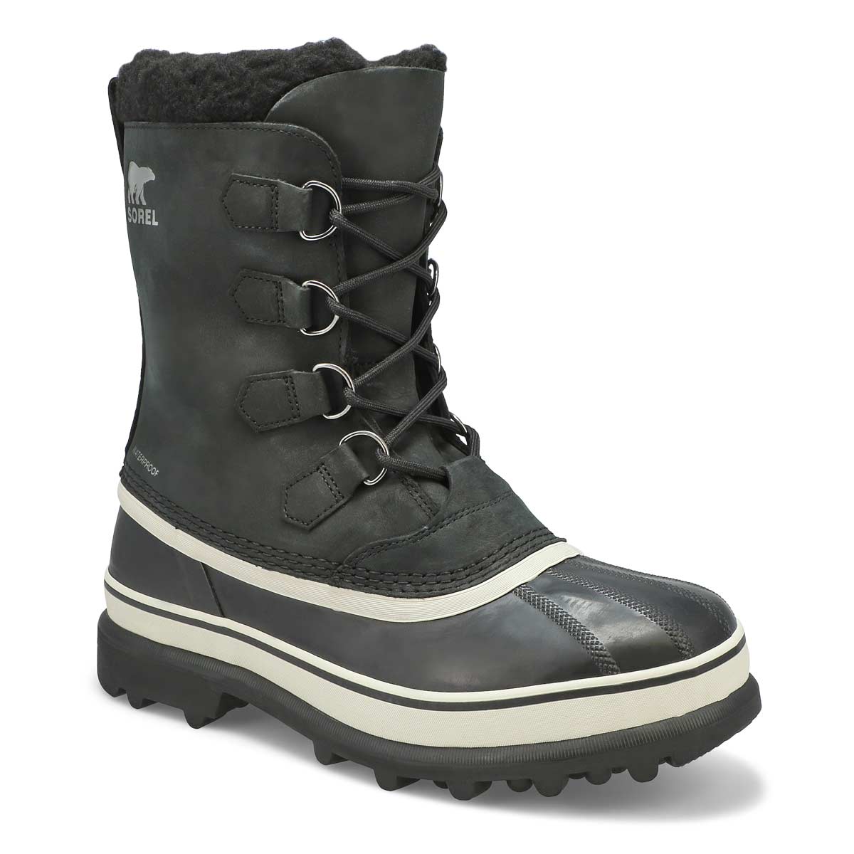 Sorel Caribou Black Men's Winter Boots - Waterproof, Insulated Snow Boots for Hiking & Outdoor Activities