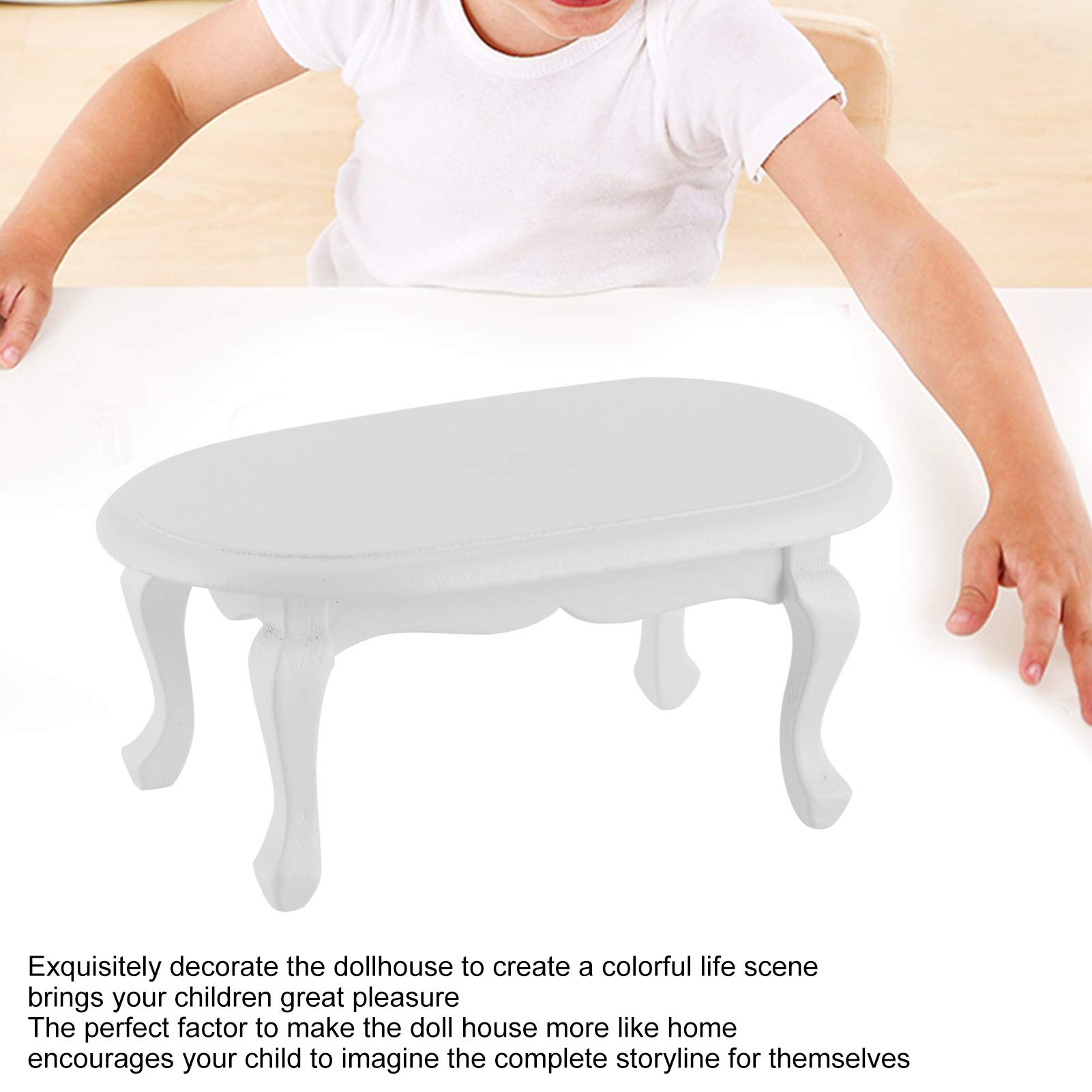 1:12 Scale Miniature Wooden Coffee Table - Realistic Dollhouse Furniture for DIY Miniature House Accessories | Perfect for Dollhouse Decor, Miniature Displays & Collectibles