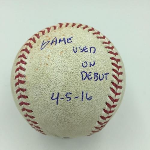 Aledmys Diaz MLB Debut Signed Game Used Baseball with JSA & MLB Authentication - Collectible MLB Autographed Baseball for Memorabilia Display & Sports Fan Gifts