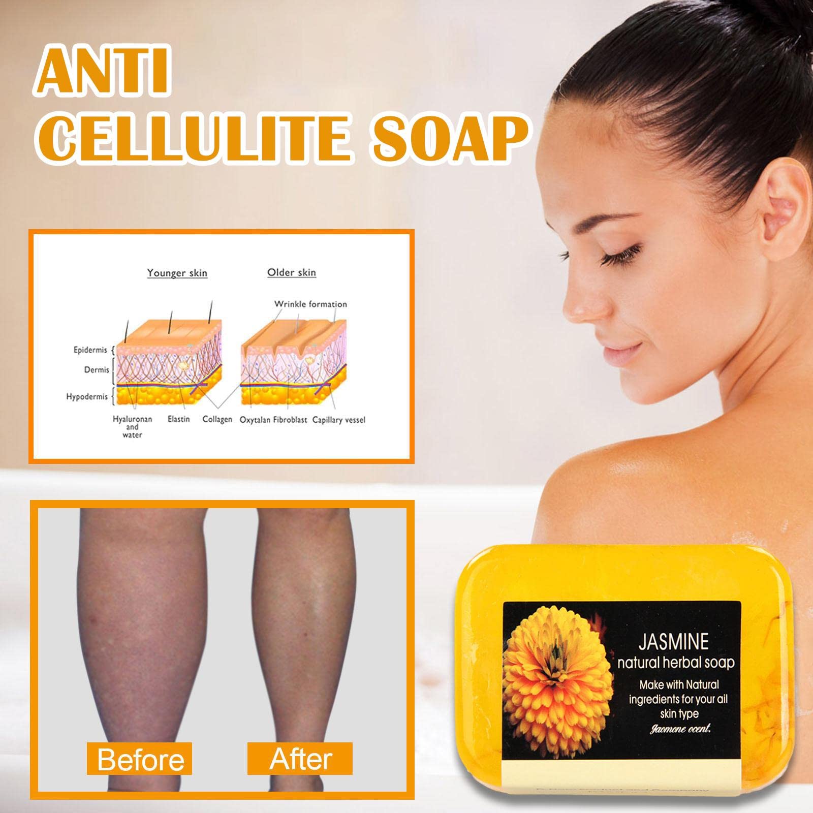 90g Natural Marigold Flower Essential Oil Handmade Soap - Aromatherapy, Skin Cleansing, Moisturizing & Whitening Face Soap (3PCS) - Perfect for Spa, Relaxation & Daily Skincare Routine