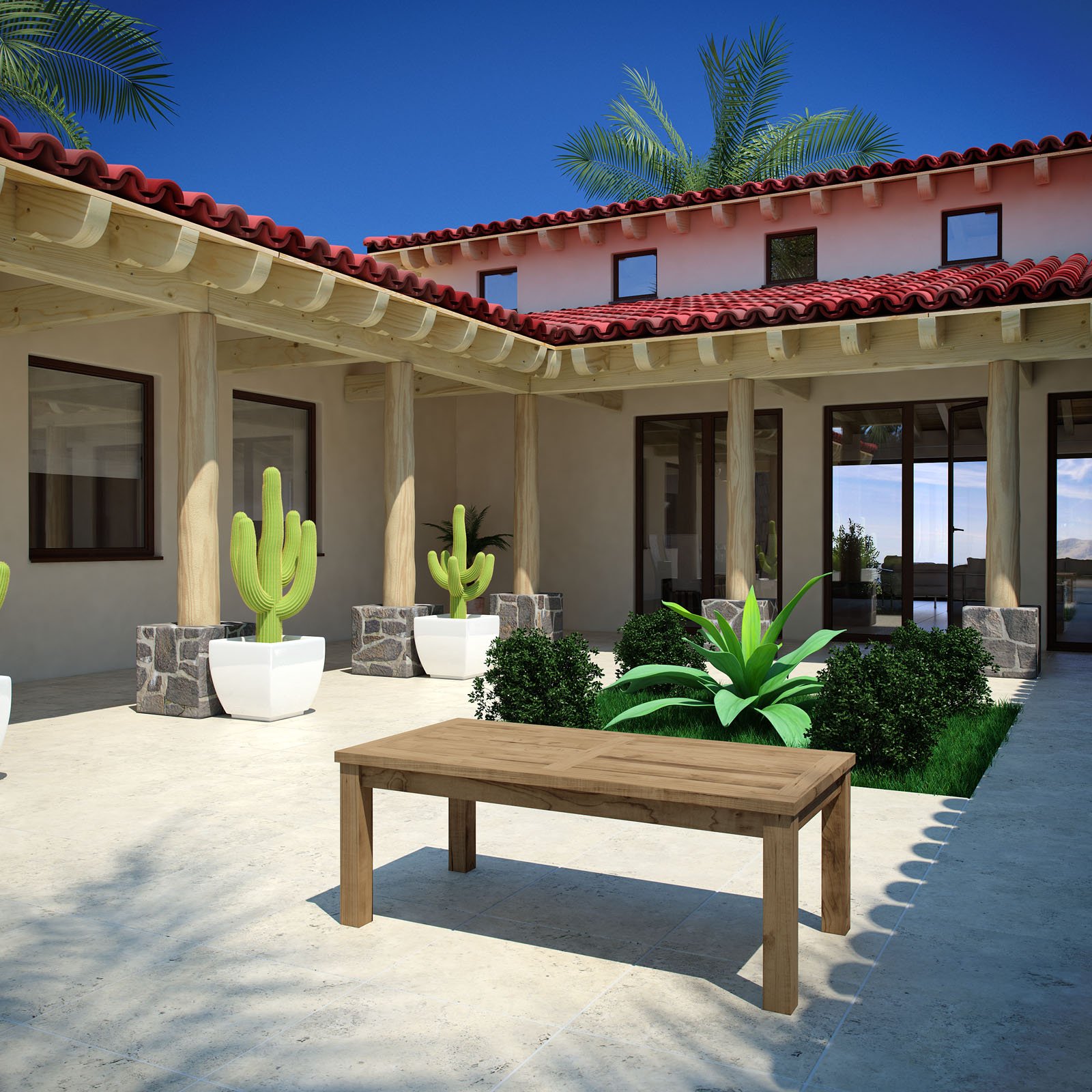 Premium Teak Wood Outdoor Coffee Table - Patio & Garden Decor