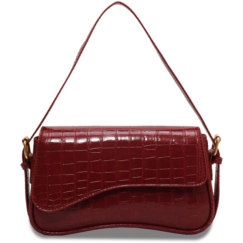 2025 Y2K Small Shoulder Bag for Women - Crocodile Print Clutch Purse, Retro Crossbody Handbag & Satchel Tote - Perfect for Daily Use, Travel, and Night Out