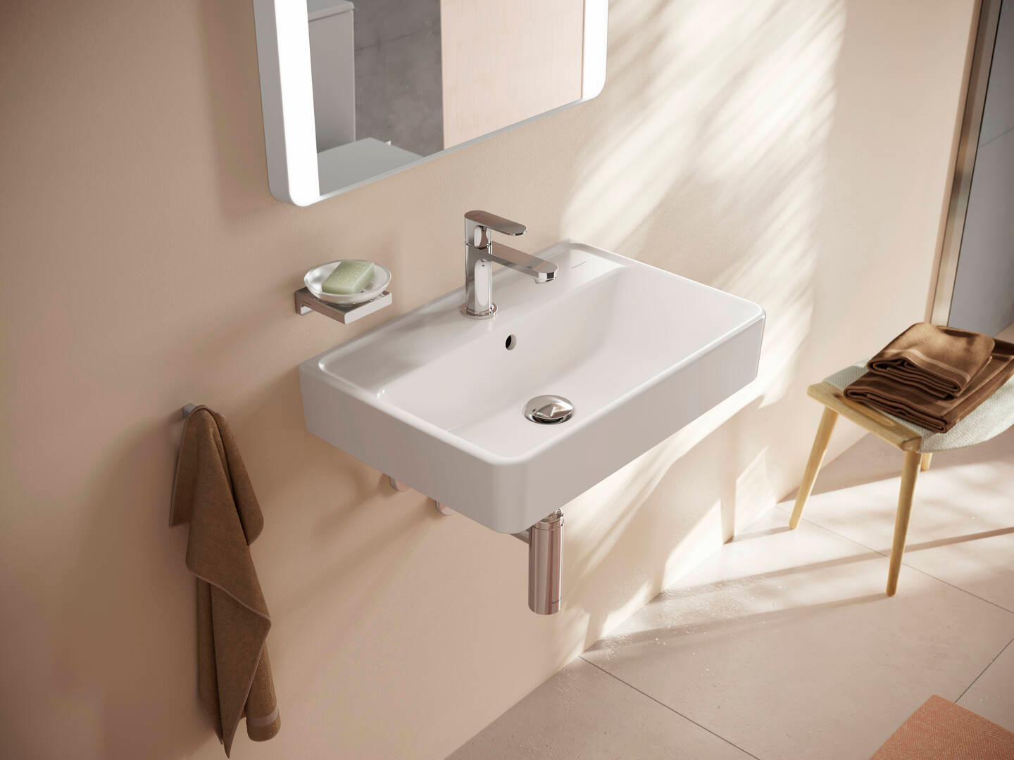 Hansgrohe AddStoris Chrome Robe Hook 41742000 - Durable Bathroom Towel Hook for Robes, Hats, and Bags (Perfect for Bathroom, Spa, and Locker Room Organization)