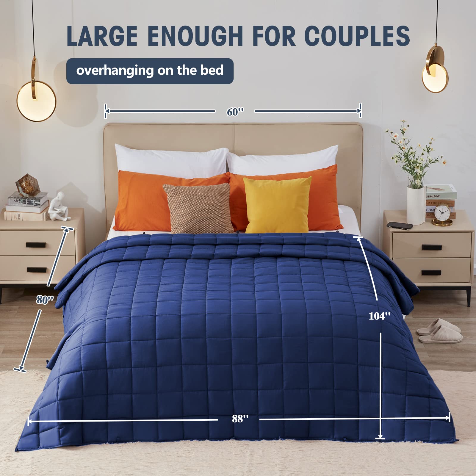 **25 lbs Weighted Blanket for Adults - King Size 88