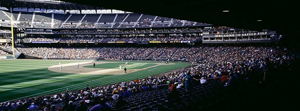 Peel & Stick Wall Mural - Safeco Field Seattle King County Sports Decor (24x9 inches) | Easy Removable Self-Adhesive Wallpaper for Bedroom, Living Room & Office Decor
