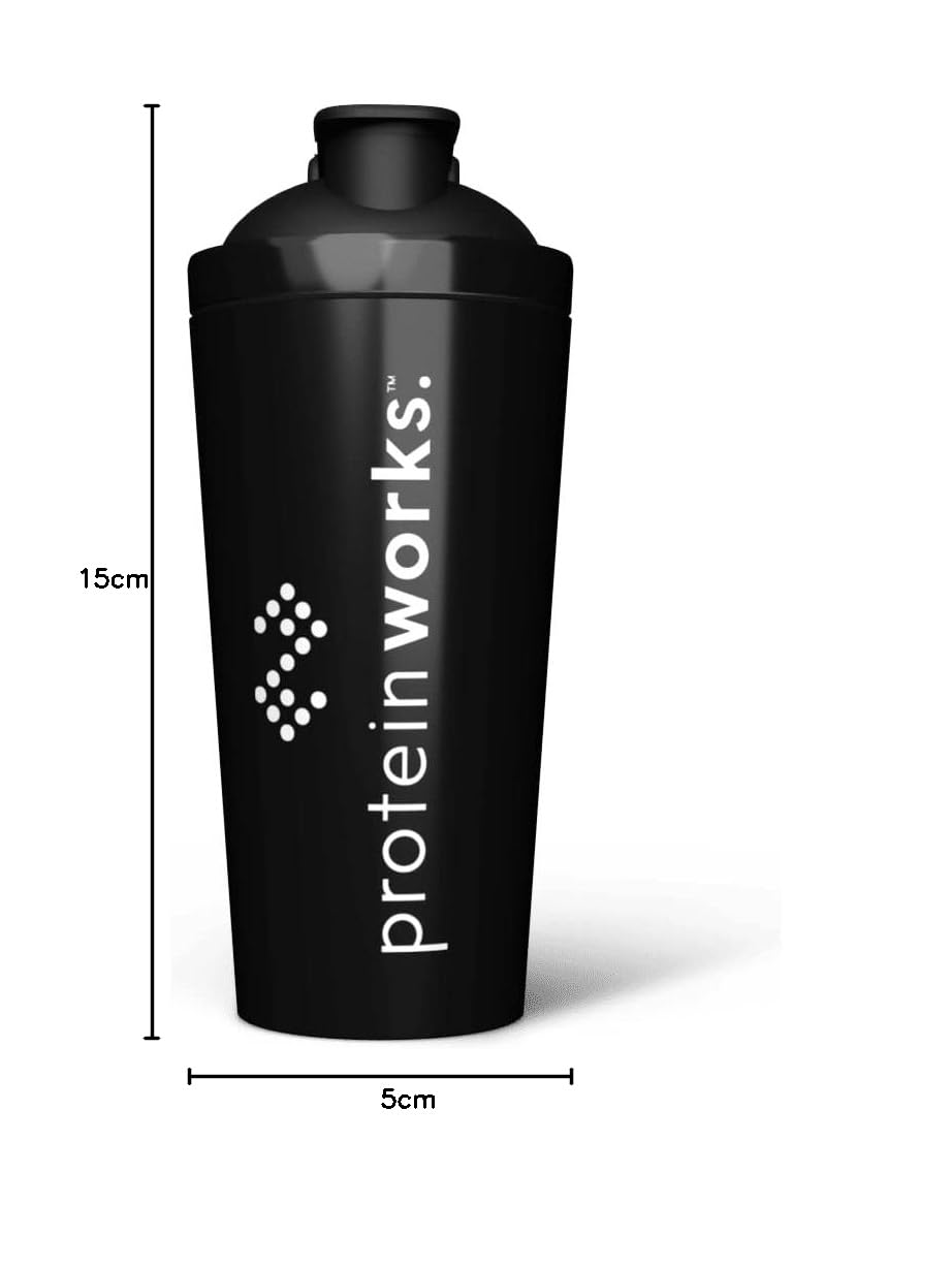 THE PROTEIN WORKS Metallic Midnight Shaker Bottle - 700ml Protein Mixer for Gym, Workout & Post-Exercise Recovery | BPA-Free Shaker Cup for Protein Powder & Supplements