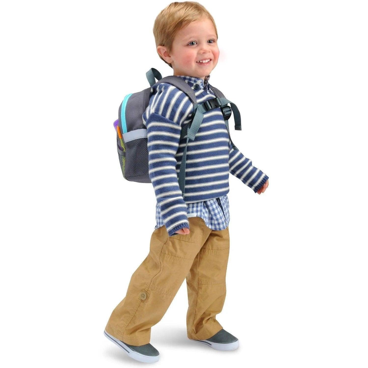 Brica By Your Side Safety Harness Backpack for Kids - Adjustable Child Leash with Comfortable Padding, Anti-Lost Walking Strap for Toddlers - Perfect for Travel, Shopping, and Crowded Places