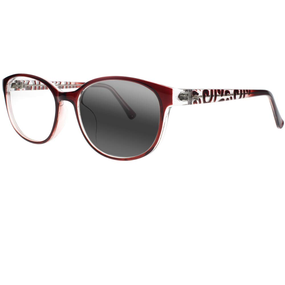 Women's Bifocal Reading Glasses with Photochromic Transition Lenses - Stylish Readers & Sunglasses Combo for Indoor/Outdoor Use