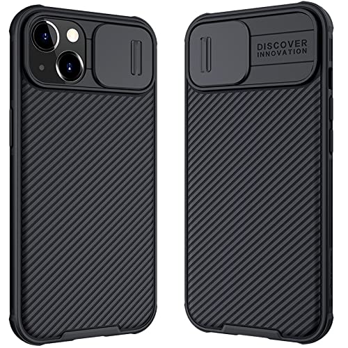 Ultra Thin Protective iPhone 13 Case with Camera Protector - Slim Hard PC & TPU Cover Anti-Scratch Shockproof Phone Cover for iPhone 13 (Black) | Perfect for Daily Use, Travel & Outdoor Activities