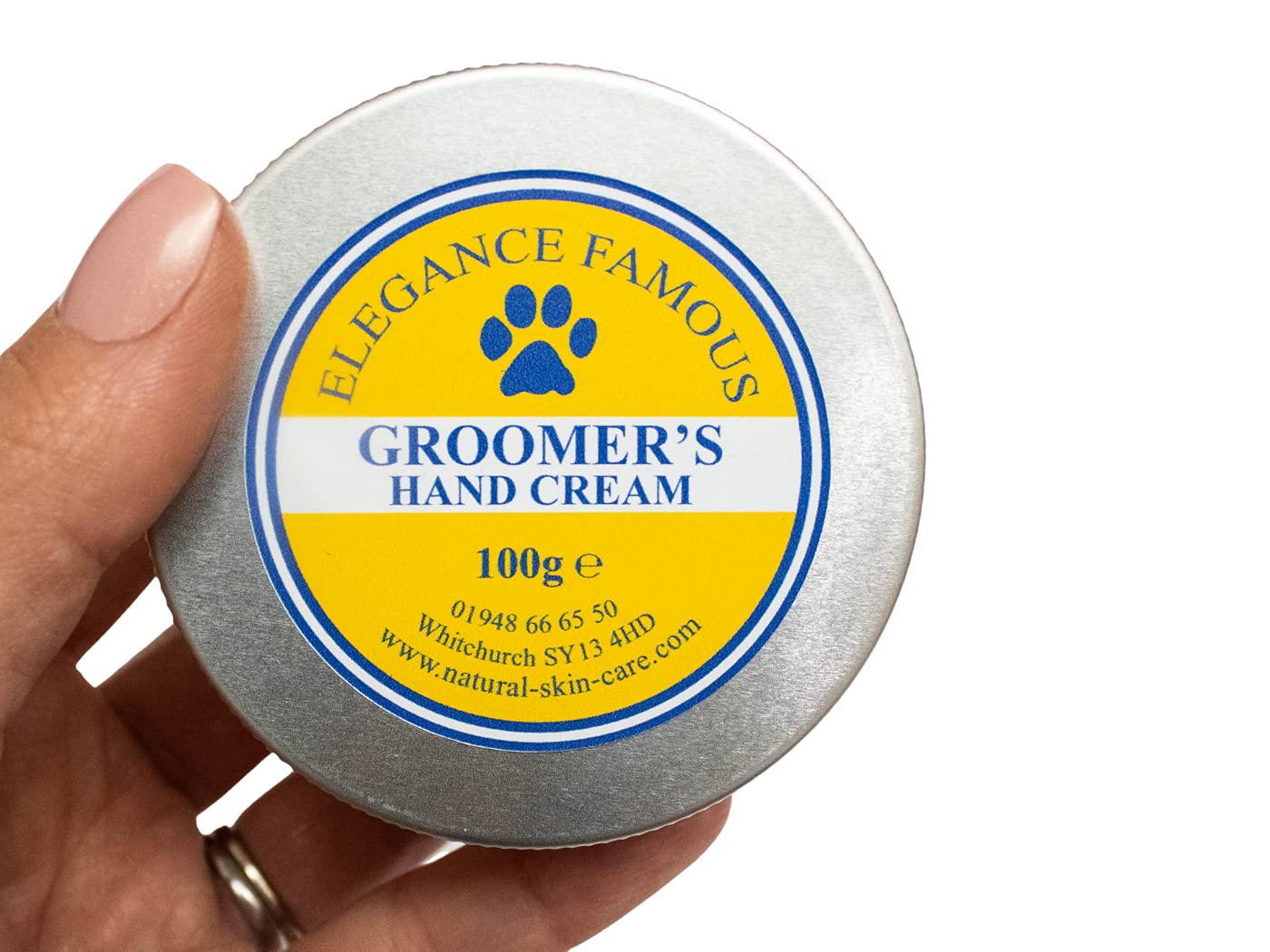 Elegance Natural Skin Care Groomers Nourishing Hand Cream 100g - Repair & Restore Dry Chapped Hands for Pet Dog Groomers | Perfect Thank You Gift for Pet Professionals | Ideal for Daily Use After Dog Grooming Sessions
