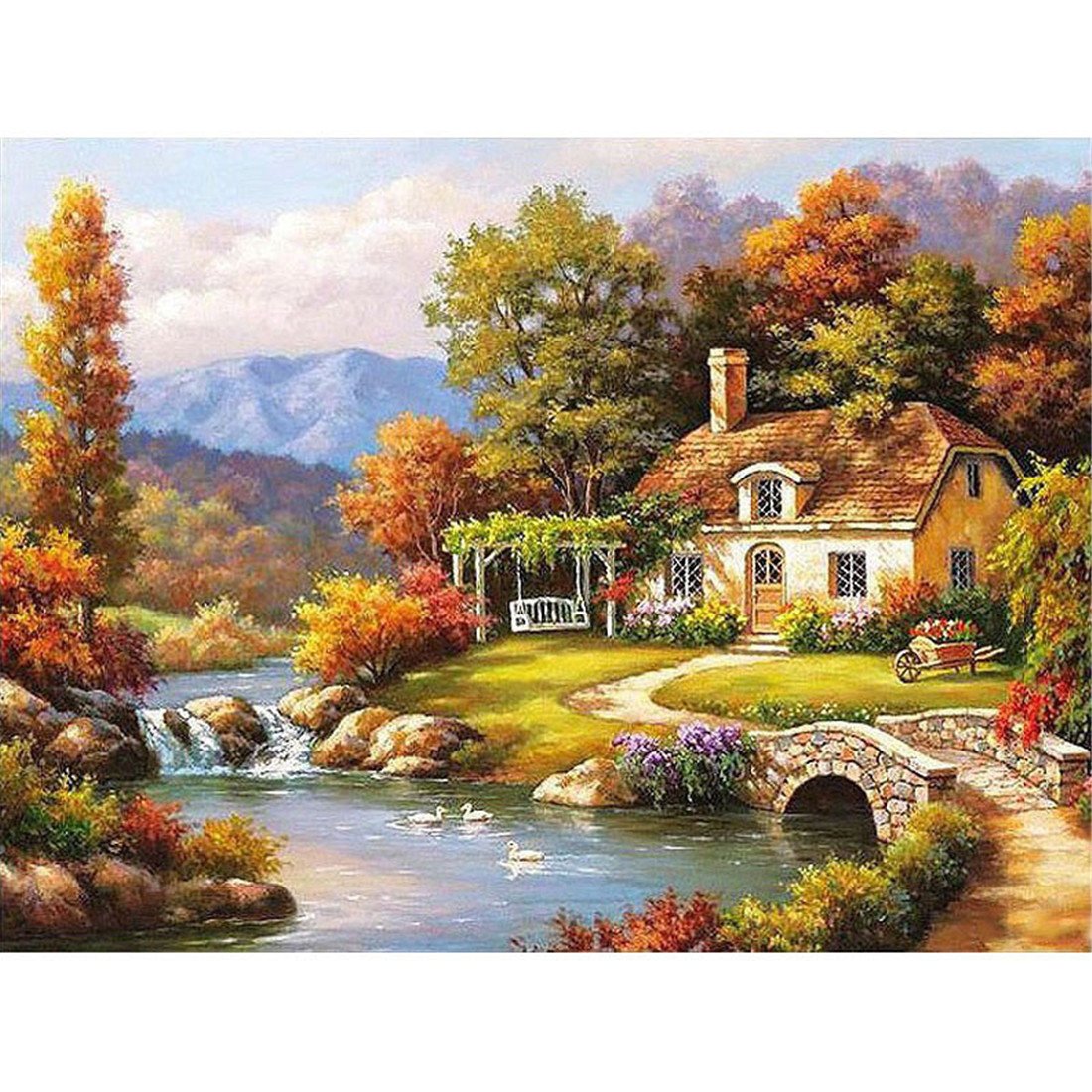 Fairyland Landscape DIY Paint by Numbers Kit - Acrylic Painting on 16x20 Inch Canvas for Home Decor, Wall Art & Relaxation | Perfect for Beginners, Adults & Stress Relief
