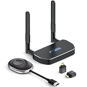 **MpioLife 4K Wireless HDMI Transmitter and Receiver Kit - 5G HDMI/VGA Extender for Laptop, PC to Monitor, Projector, HDTV (164FT/50M Range) - Perfect for Home Theater, Gaming, and Office Presentations**
