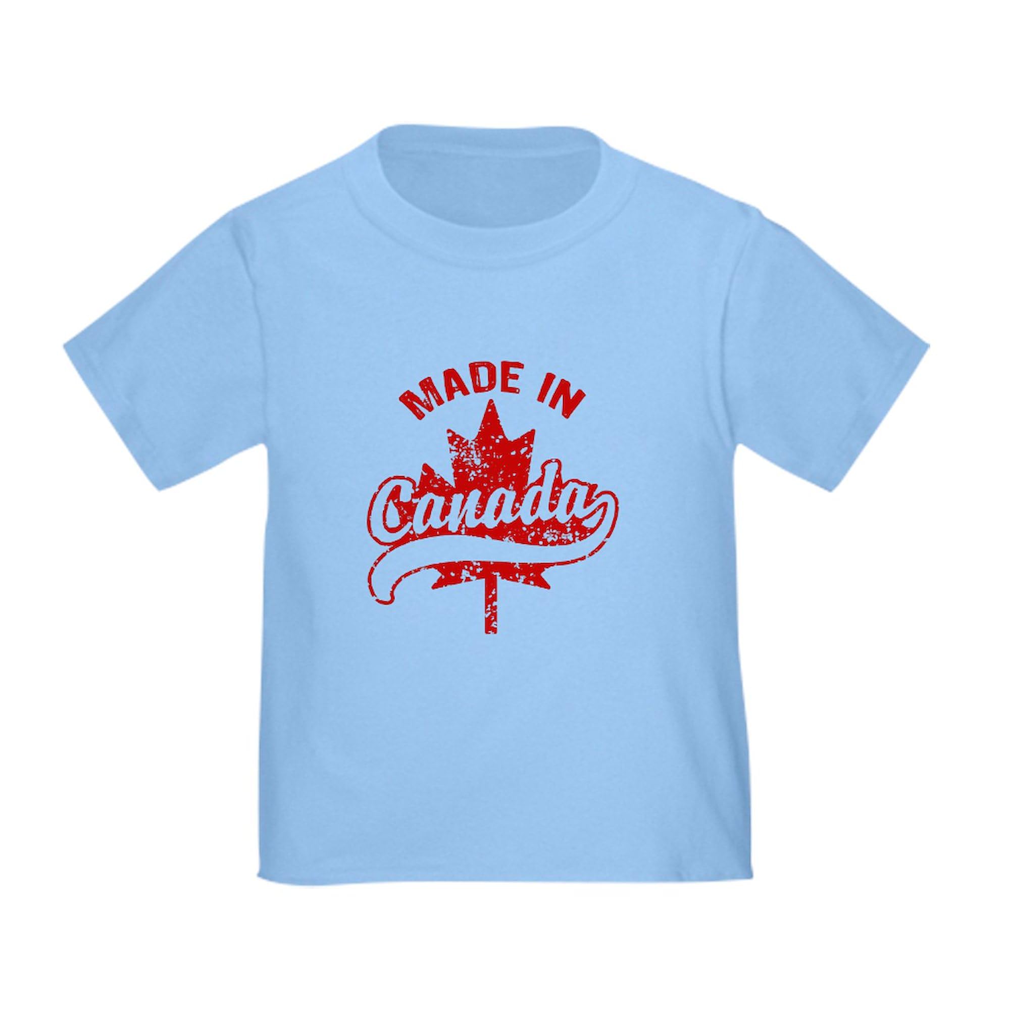 Made in Canada Cute Toddler Graphic T-Shirt - 100% Cotton Soft Baby Tee for Boys & Girls | Perfect for Playdates, Daycare & Family Photos