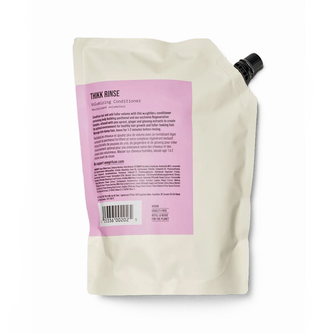 AG Care Thikk Rinse Volumizing Conditioner 1L - Hair Thickening & Volumizing Treatment for Fine & Thin Hair - Perfect for Daily Use & Salon Styling