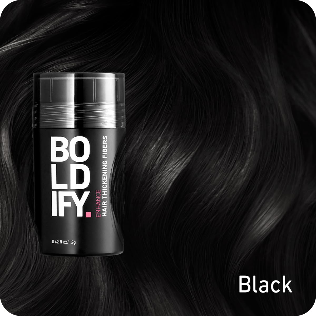Boldify Hair Fibers & Biotin Gummies Bundle - Natural Hair Thickening Fibers for Men & Women + Vegan Sugar-Free Hair Growth Supplements (Black) | Instant Coverage & Healthy Hair Care Solution for Thinning Hair & Daily Styling