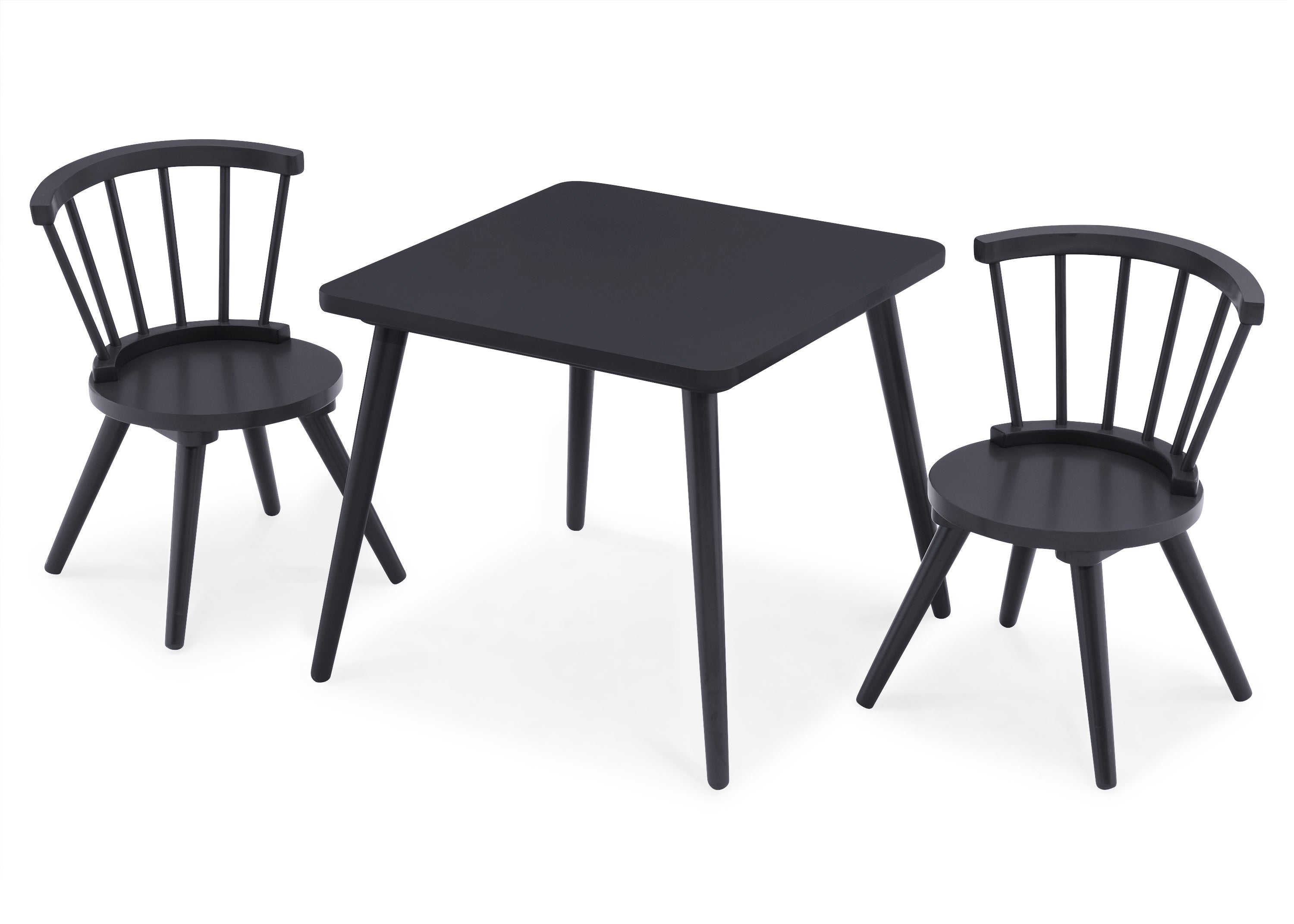 Windsor Dining Table and 2 Chairs Set - Solid Wood Kitchen Furniture for Small Spaces, Breakfast Nook, or Apartment Dining Area