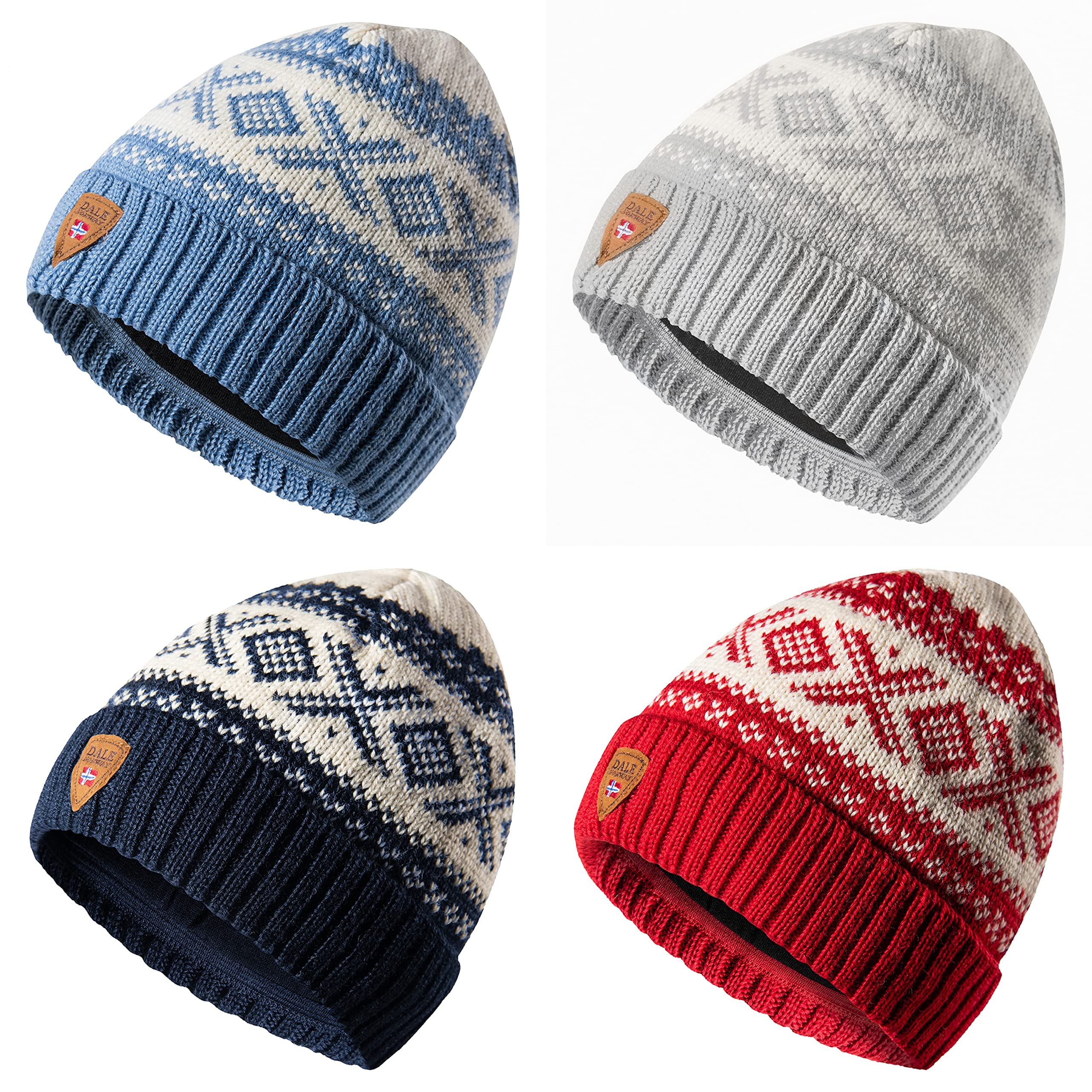 Dale of Norway Cortina 1956 Unisex Wool Beanie - 100% Lightweight Merino Wool Winter Hat for Men & Women - Warm Knit Cap for Skiing, Snowboarding & Outdoor Activities