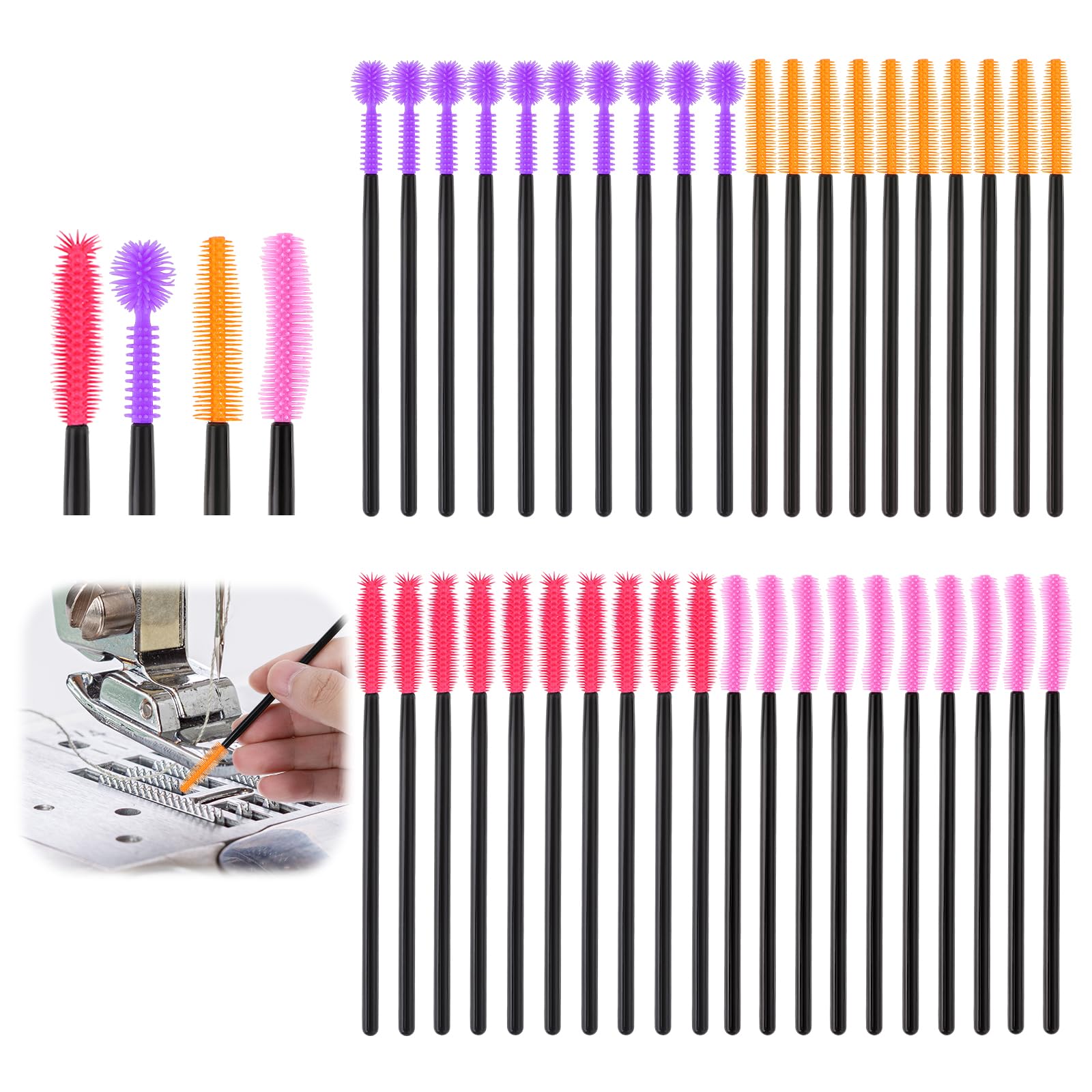 Sewing Machine Cleaning Kit - 40PCs Brushes & Sticks for Nook Cranny - Perfect for Sewing Machine Maintenance